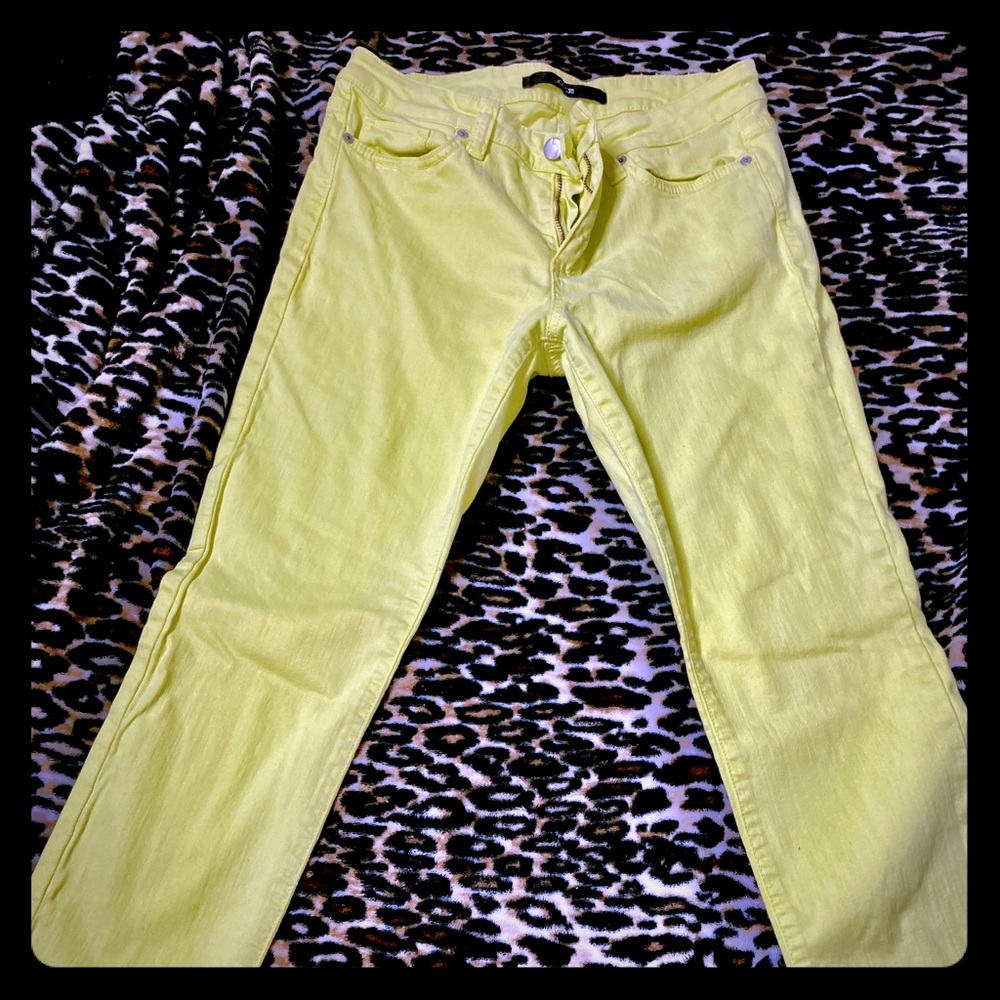 Neon yellow jeans